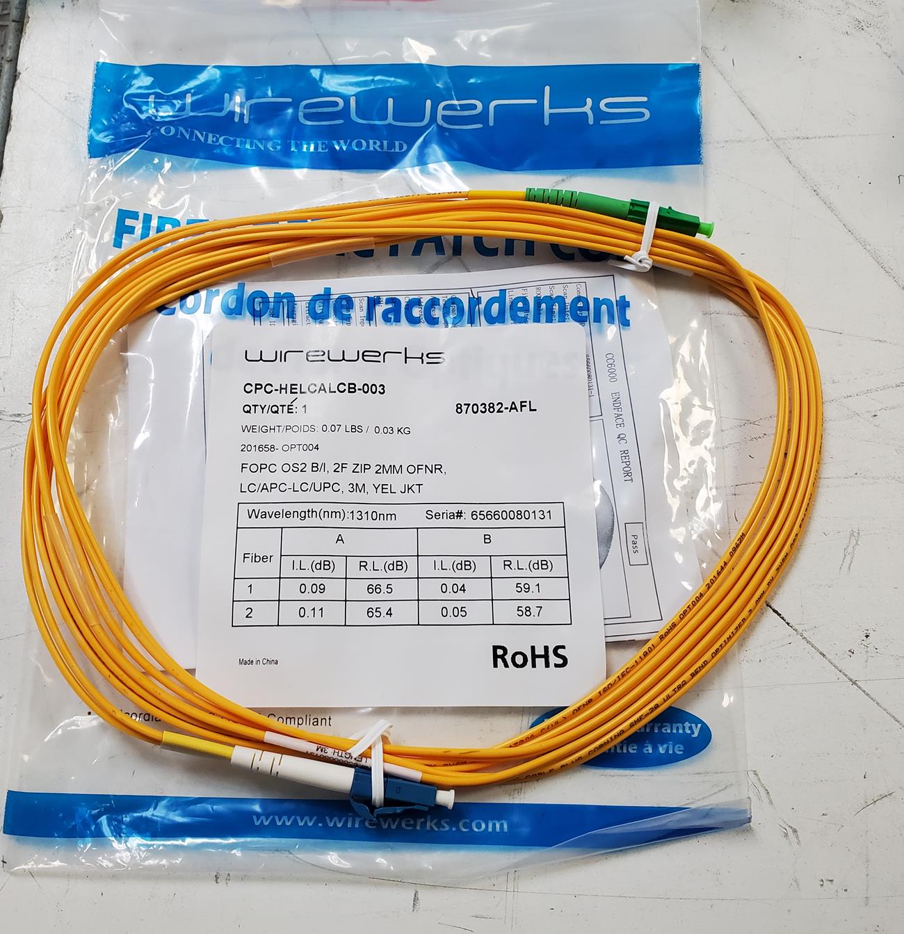Similar product is AccuSource LC duplex patchcord 3M